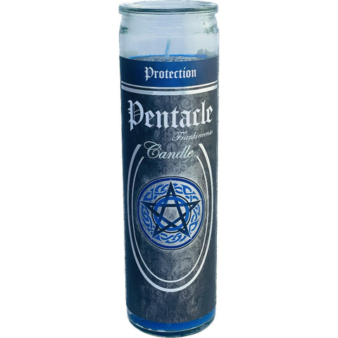 7 Day Glass Ritual Candle - Pentacle - Frankincense