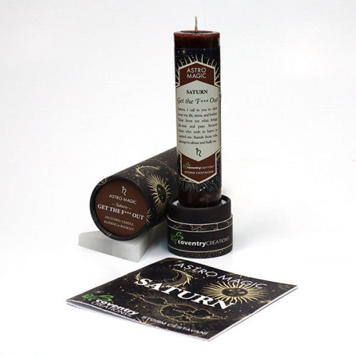 Saturn - Get the F* Out Astro Magic Boxed Candle with Booklet