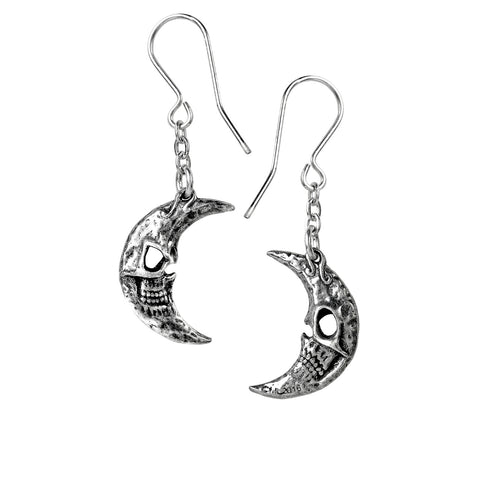 Skull Moon Earrings