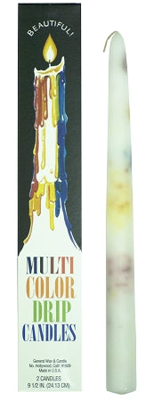 Multi Color Drip Taper Candles