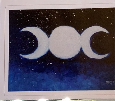 Triple Moon Sticker