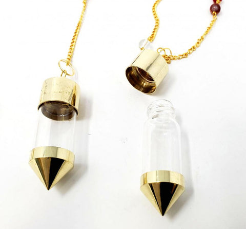 Glass Bottle Chamer Pendulum-Gold color