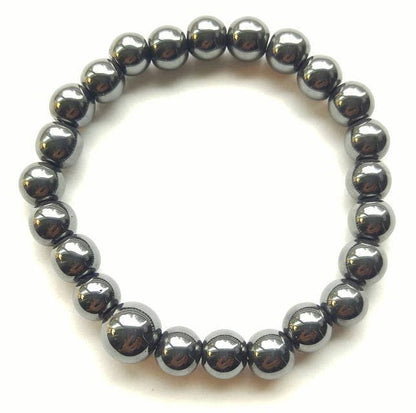 Hematite Beaded Bracelet - Wrist Mala 4mm - Average Wrist