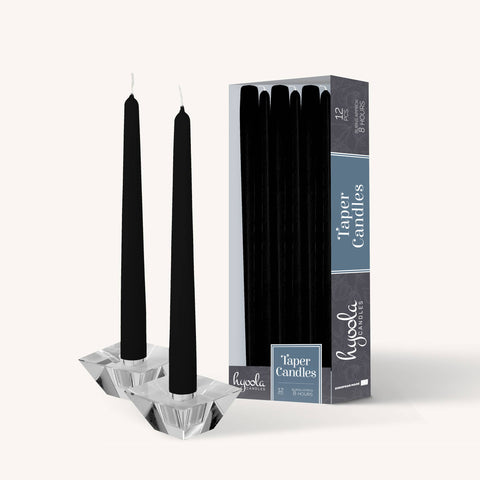 10 Inch Dripless Smokeless Taper Candles 8 Hour Burn 12 Pack