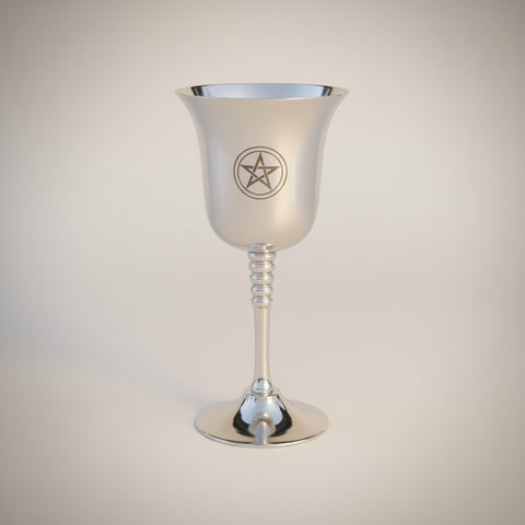 Pentagram Chalice Silver Plated