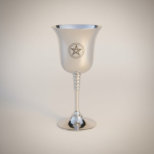 Pentagram Chalice Silver Plated