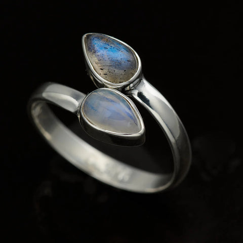 Moonstone/ Labradorite Ring