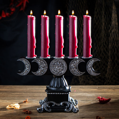 Triple Moon 5 Candle Holder