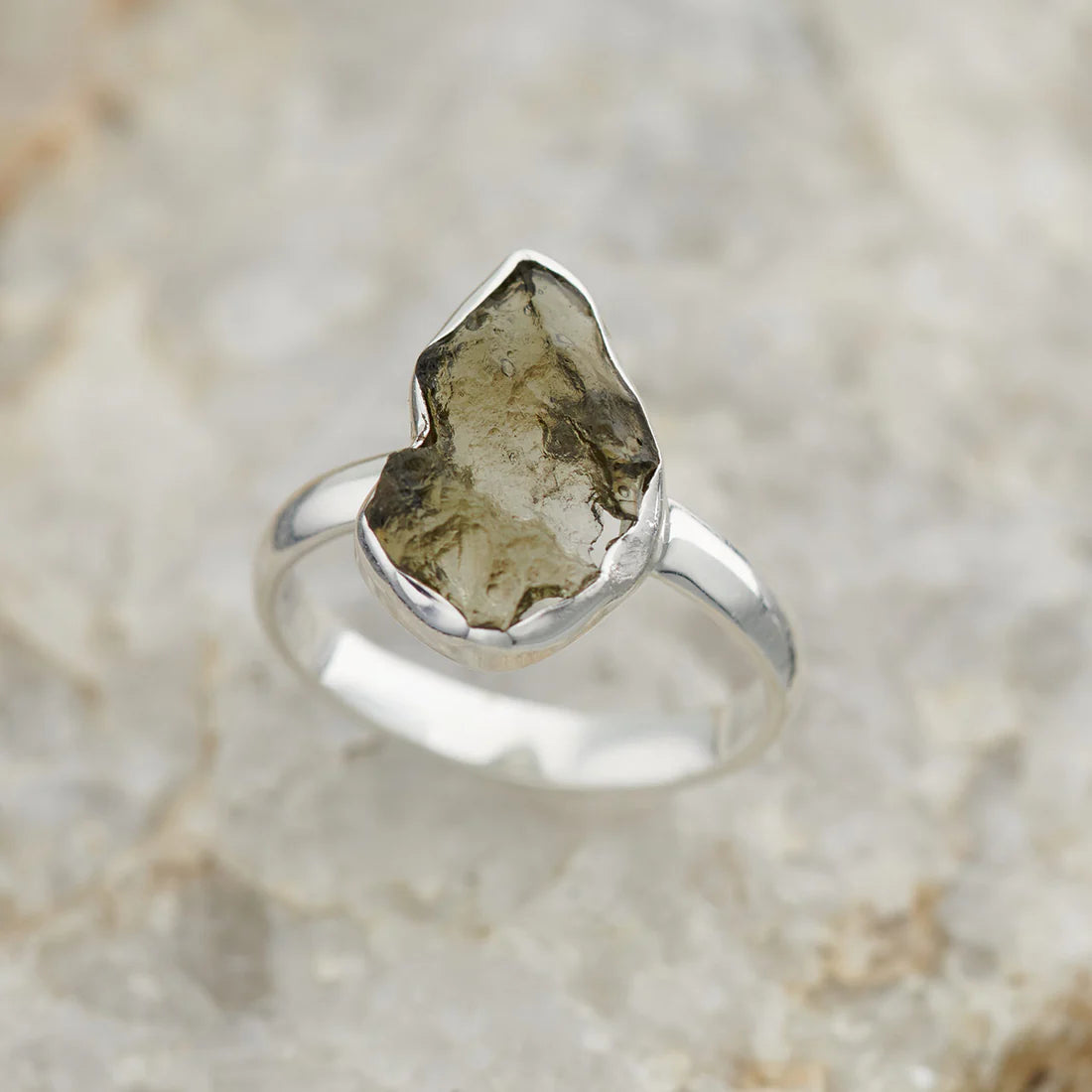 Moldavite Ring