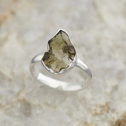 Moldavite Ring