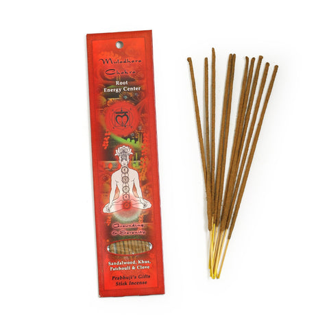 Muladhara (root) Chakra Stick Incense/Sandalwood, Khus, Patchouli & Clove