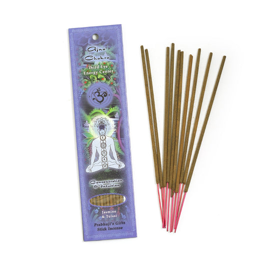 Ajna (third eye) Chakra Stick Incense/Jasmine & Tulasi