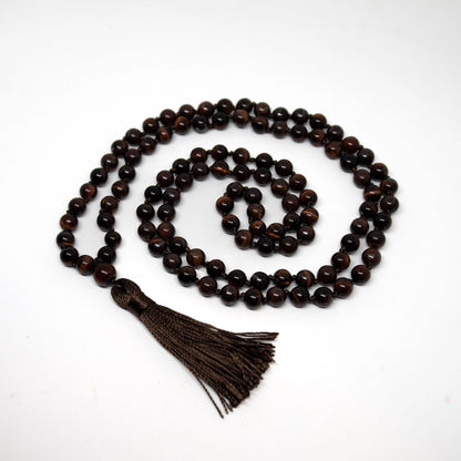 Red Tiger's Eye Knotted 108 Bead Mala - Prayer Beads - 8mm