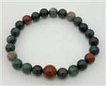 Bloodstone Stretchy Beaded Bracelet