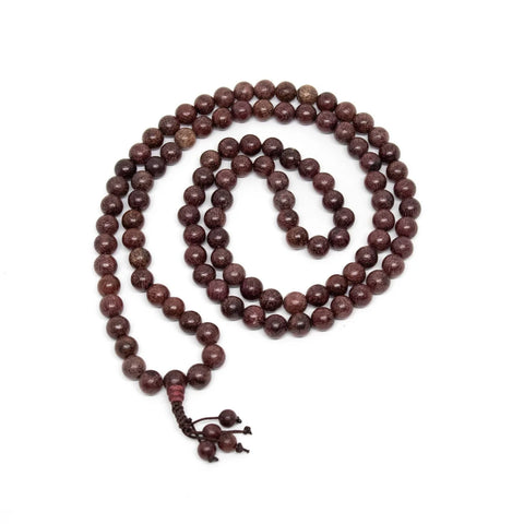 Purpleheart Wood 108 Bead Mala Prayer Beads