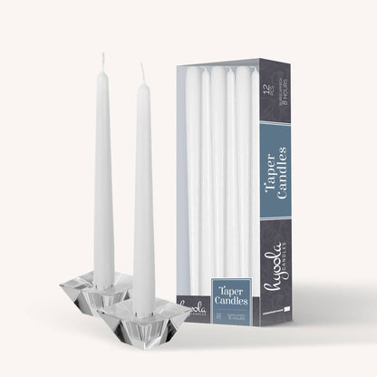 10 Inch Dripless Smokeless Taper Candles 8 Hour Burn 12 Pack