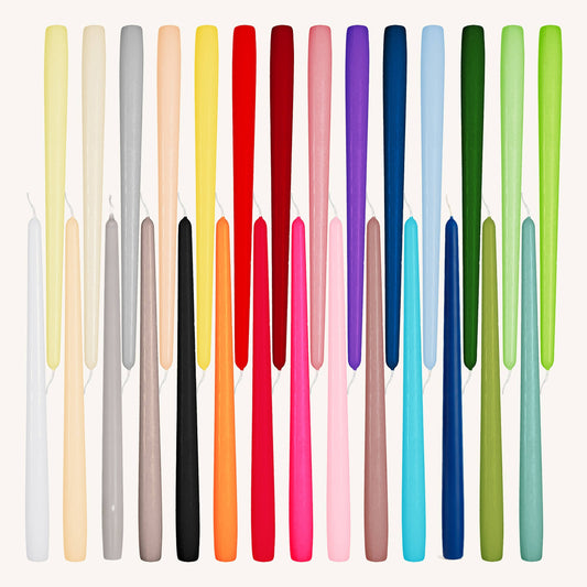 10 Inch Dripless Smokeless Taper Candles 8 Hour Burn 12 Pack