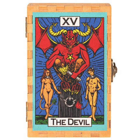 The Devil Wooden Tarot Card Box