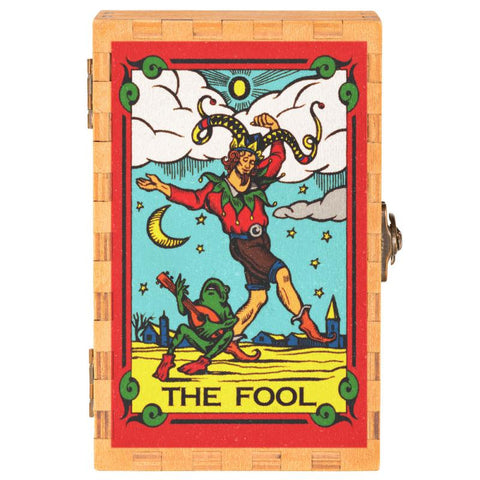 The Fool Wooden Tarot Card Box