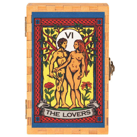 The Lovers Wooden Tarot Card Box