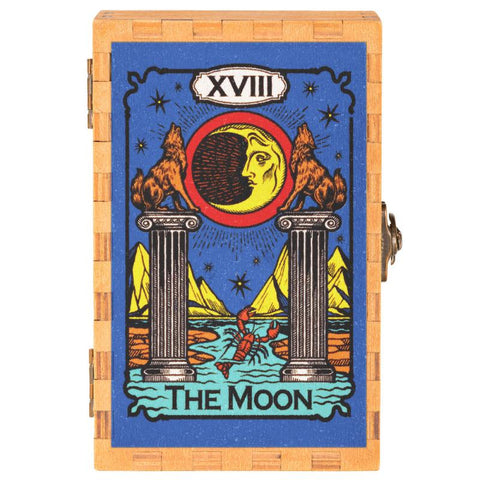 The Moon Wooden Tarot Card Box