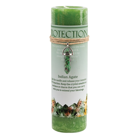 Protection Crystal Energy Pendant Candle