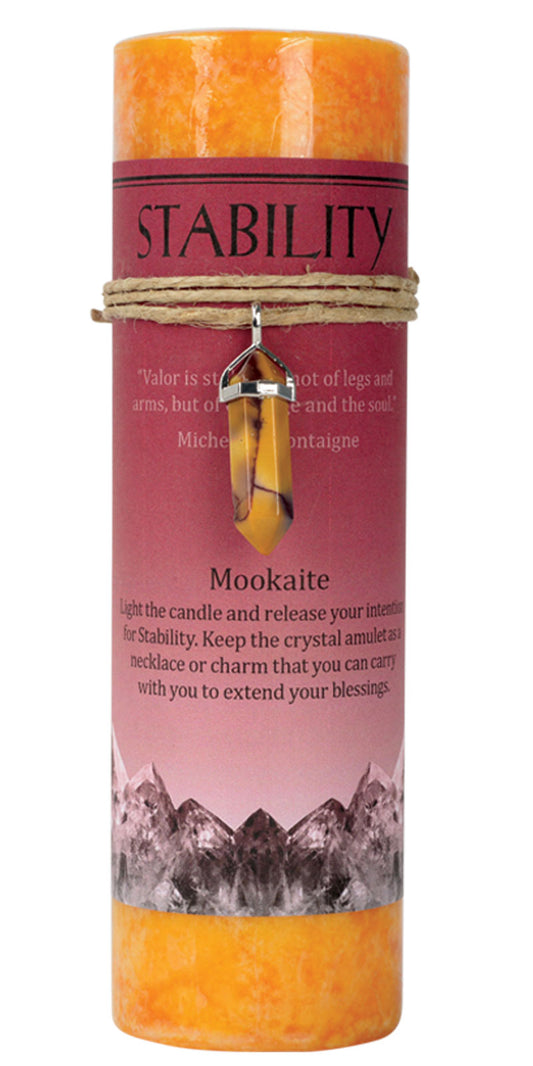 Stability Crystal Energy Pendant Candle