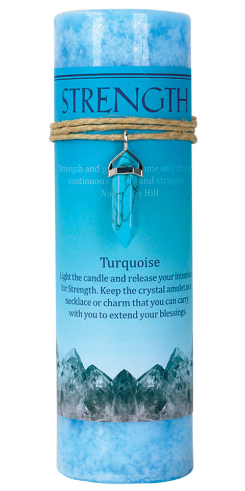 Strength Crystal Energy Pendant Candle