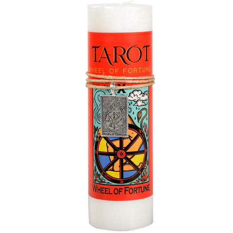 Wheel of Fortune Tarot Pendant Candle