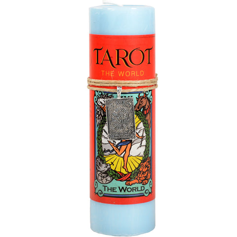 The World Tarot Pendant Candle