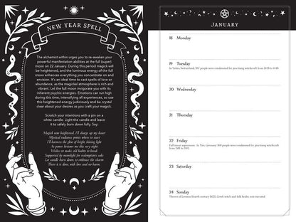 2027 Witch's Diary and Planner Calendar - Northern Hemisphere by Flavia  Kate Peters