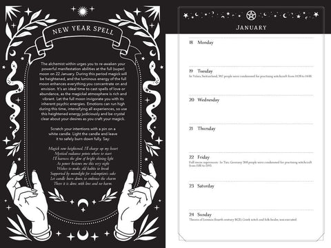 2027 Witch's Diary and Planner Calendar - Northern Hemisphere by Flavia  Kate Peters