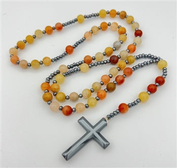 Rainbow Jade Catholic Rosary