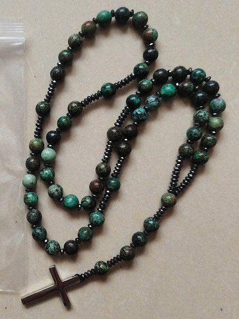 African Turquoise Rosary - Prayer Beads - 8mm