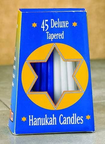 Blue and White Hanukah Candles
