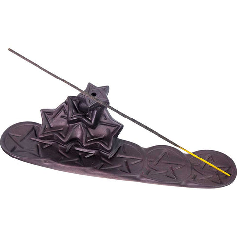 Ceramic Backflow Incense Burner - Cascades w/ Pentacles
