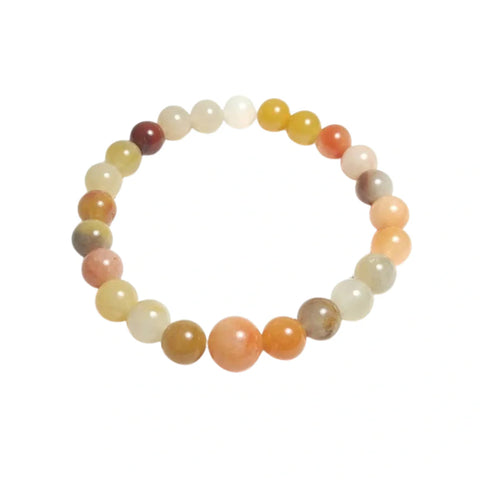 Rainbow Jade Beaded Bracelet