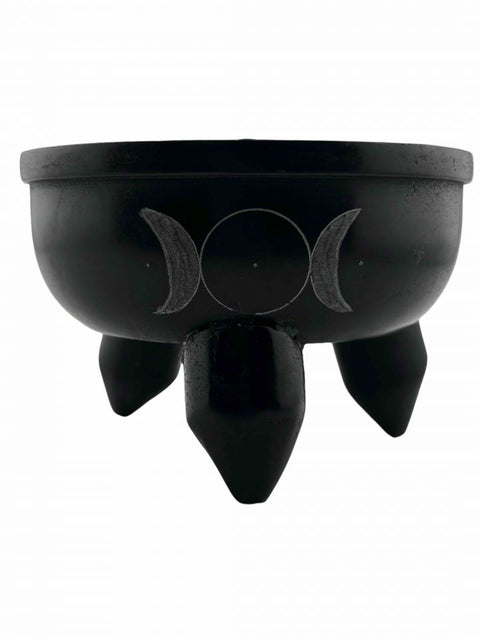 Soapstone Charcoal Burner - Triple Moon