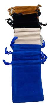 Mixed velvet pouch