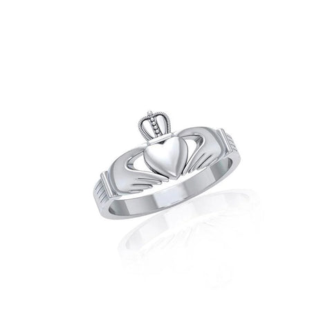 Irish Claddagh Silver Ring