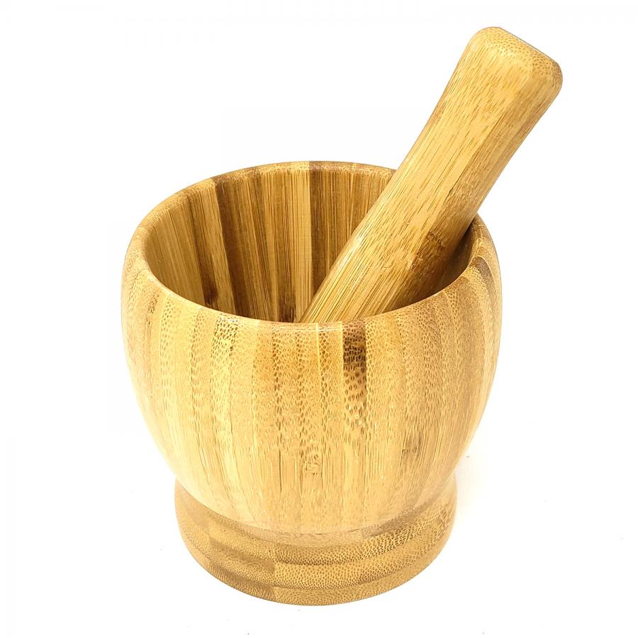 Wooden Mortar & Pestle
