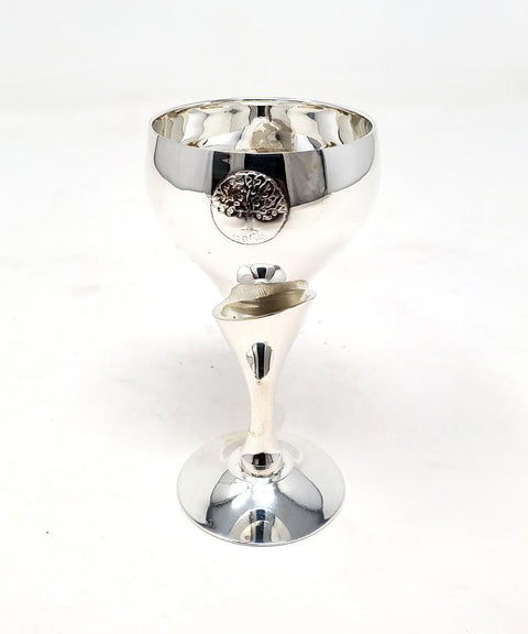 Tree of Life Carved Silver Plated Chalice