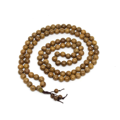 Phoenix Tail Wood Zen 108 Bead Mala