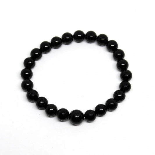 Black Obsidian Beaded Bracelet - Wrist Mala 4mm
