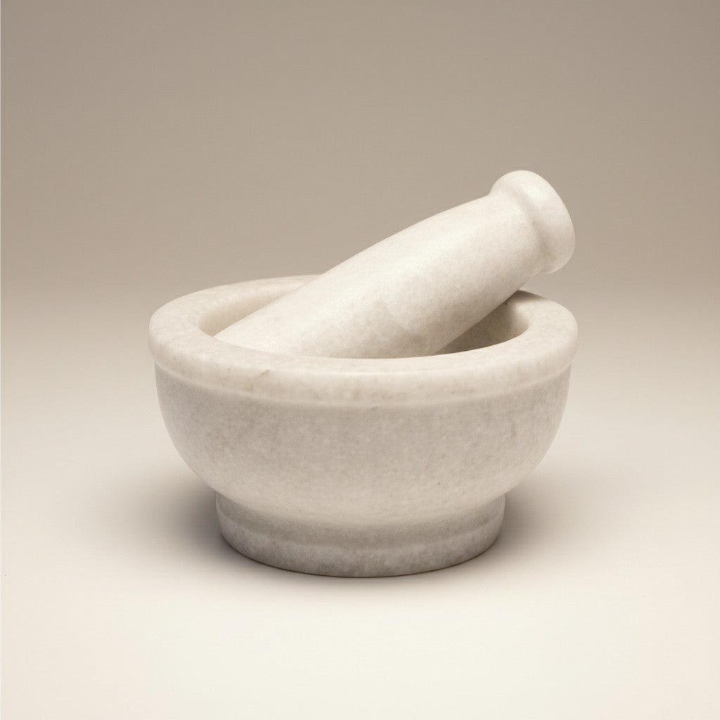 White Marble Mortar & Pestle