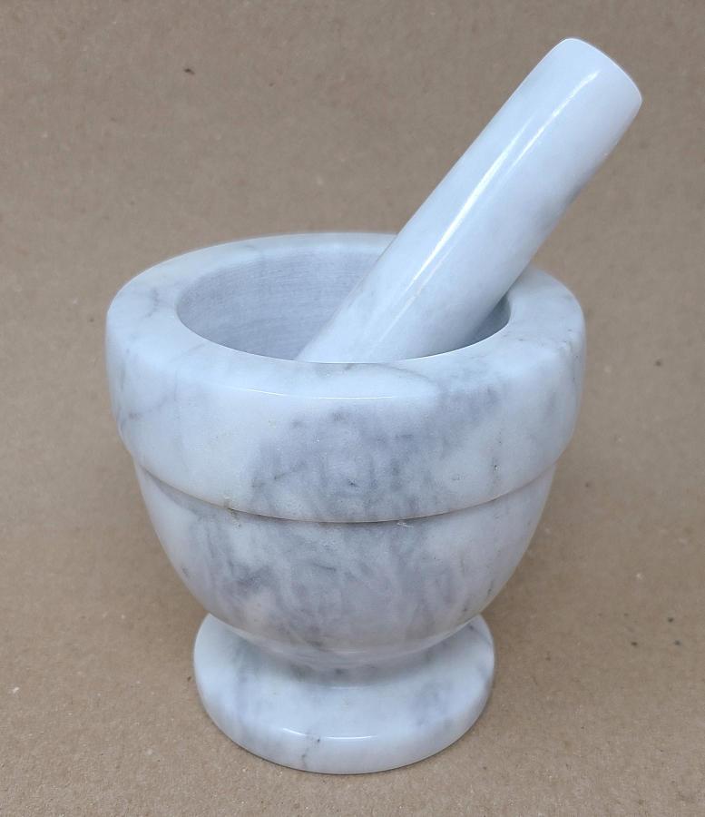 White Marble Mortar & Pestle