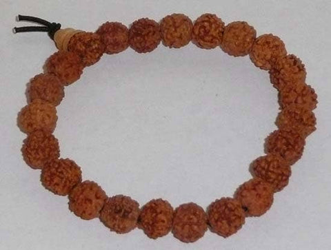 Rudraksha Seed Beaded Bracelet - Wrist Mala - 8mm