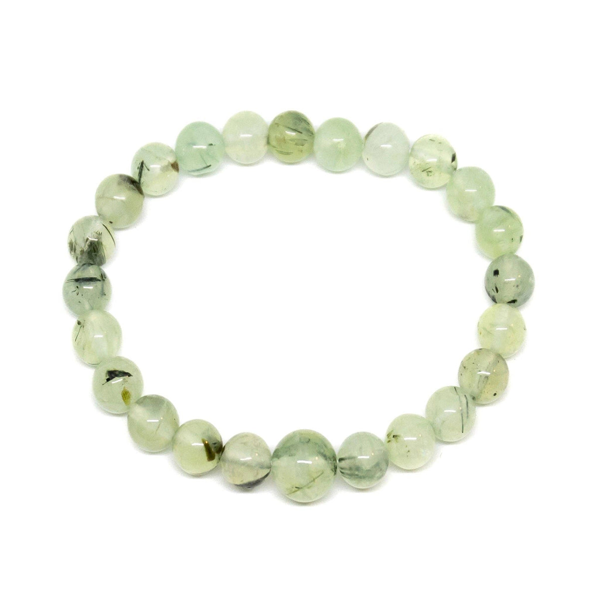 Prehnite  Beaded Bracelet - Wrist Mala - 8mm