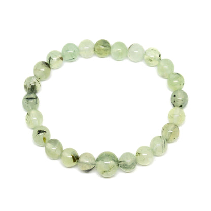 Prehnite  Beaded Bracelet - Wrist Mala - 8mm