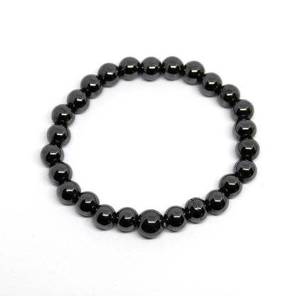 Hematite Beaded Bracelet - Wrist Mala 4mm - Average Wrist